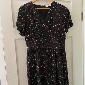 AXARA - Floral-Print Midi dress - Size M